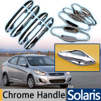 สำหรับ Hyundai Solaris Accent Verna 2010-2015 Chrome Trim ประตู Handle ครอบคลุม2011 2012 2013 2014 Hatchback อุปกรณ์เสริมรถจัดแต่งทรงผม