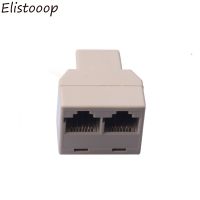 【cw】 RJ45 Cable Splitter Female 1 To 2 Way LAN Ethernet Network Cable[5PCS/Lot] ！