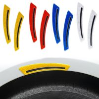 2/4Pcs Car Sticker Waterproof Reflective Heat Resistant Wheel Eyebrow Edge Guard Protection Strip Anti-Collision Sticker Tool Car Door Protection