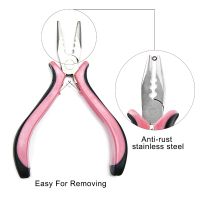 Neitsi Professional 3 Holes Pliers For Hair Extensions Hair Styling Micro Ring Pliers Pink Color 1pcspack