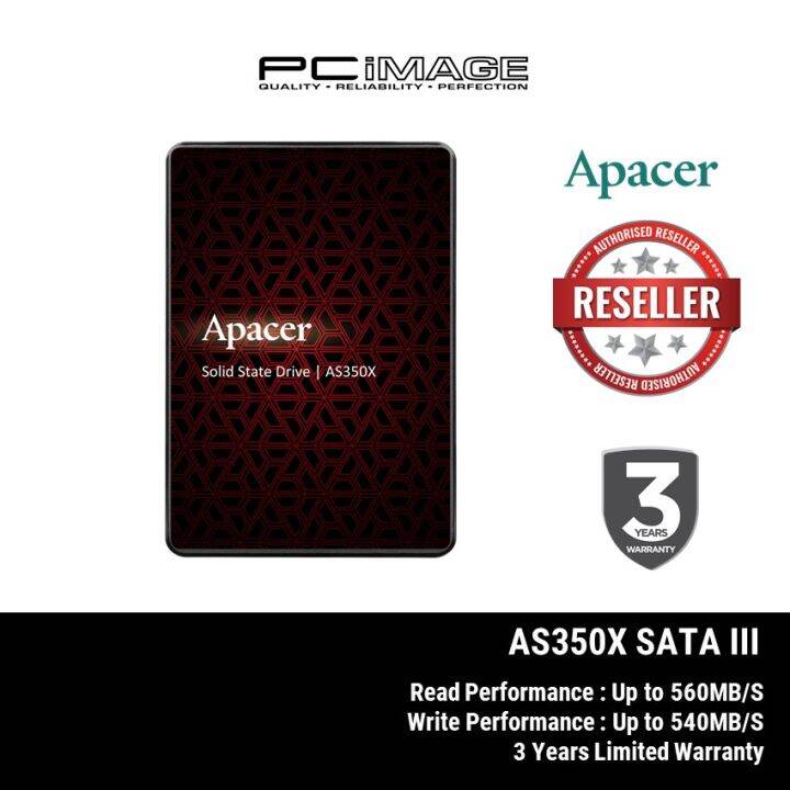 APACER AS350X 2.5' SATA III SSD / SOLID STATE DRIVE 256GB / 512GB / 1TB ...