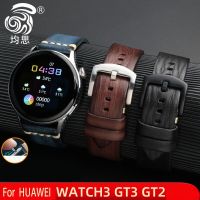 Leather Wristband For Huawei GT3/GT2 Calf  Watchband 3Pro Vintage Hand Bracelet 46Mm Fashion 20Mm 22Mm Watchstrap Glory Magic2