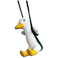 Swinging Duck Hanging Ornament, Cute Swing Duck on Car Rear View Mirror Pendant, Swing Duck Decor, Swing Duck