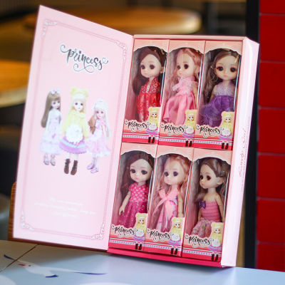 17cm Doll Princess Set Can Be Changed Into Bjd Doll Girl Toy Birthday Gift 6 Piece Set