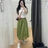 Uniqlo Youjia womens shirred long skirt (summer loose and light skirt A-line skirt umbrella skirt) new product