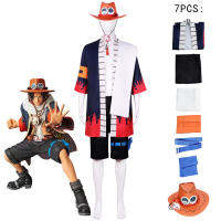 ONEPIECE Cos Portgas· D· Ace Cosplay Kimono ชุดเต็มสต็อกชุดเครื่องแต่งกายสวมบทบาทสองมิติ