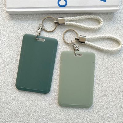 【CC】▦☂  1Pc Men Badge Child Bus Card Cover Holder Business Credit Holders Bank ID with Keyring