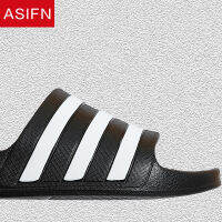 ASIFN Becah Slippers Men Slides Soft Sole EVA Indoor Bathroom Black White Stripe Casual Platform Flop Flops Men Women Home Shoes