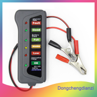 dongchengdianzi 12V Car Battery Tester ดิจิตอล Alternator 6 LED Lights Display เครื่องมือวินิจฉัย