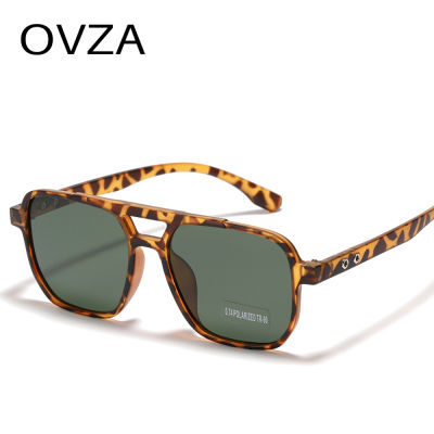 OVZA สี่เหลี่ยมผืนผ้าแว่นกันแดด P Olarized ผู้ชายแฟชั่นป้องกันรังสียูวี2022แว่นกันแดดสตรี S1091ขนาดใหญ่
