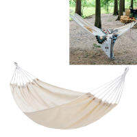 เปลญวนสวิงกลางแจ้งเสริม Anti Rollover Hammock ในร่มแขวนเก้าอี้สำหรับหอพักบ้านฤดูร้อน Camping Beige