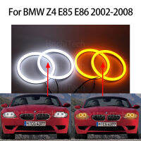 Switchback ผ้าฝ้ายแสง LED แองเจิลอายคู่สีขาวสีเหลืองอำพันสำหรับ BMW E85 E86 2002-2008