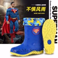 COD DSGRTYRTUTYIY Kids rainy boot Four Seasons Childrens Rain Shoes Boys and Girls Superman Anti-slip and Velvet Childrens Water Shoes Childrens Students Big Childrens Rain Boots