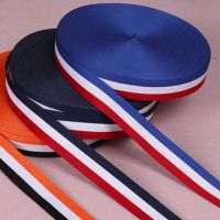 1M Green Blue Orange Stripe Cable Stain Ribbon DIY Sewing Cloth Hat Backpack Straps Ribbon Bias Tape Hand Belt Accessories Gift Wrapping  Bags