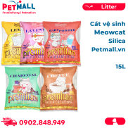 Cát vệ sinh Premium Crystal Cat Litter 15L - Thuỷ tinh thể Silica Petmall