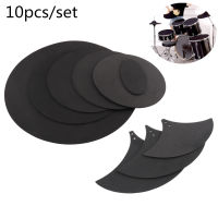 10ชิ้น/เซ็ตยางโฟม Jazz Drum Mute 5 Drum &amp; 3 Cymbal Sound Off Practice Pad Kit