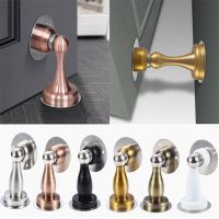 Mini Stainless Steel Strong Magnetic Door Suction Bathroom Bedroom Ultra-Short Magnetic Door Stopper With Screw Hardware Door Hardware Locks