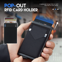 Hot Pop-Out RFID Card Holder Slim Aluminium Wallet Elasticity Back Pouch ID Credit Card Holder Blocking Protect Travel ID Cardholder