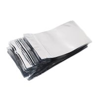 50 Pcs 8.5x14cm Silver Aluminum Foil Mylar Recloeable Ziplock Bag Front Clear Leak Proof #Sep.07 Food Storage Dispensers