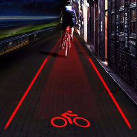 Laser LED Rear Bicycle Tail Light Beam Safety Warning Red Lamp Battery Cycling Light Waterproof Bicycle Accessories