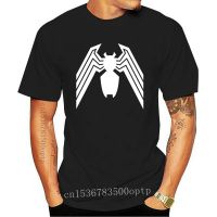 Venom Logo T Shirt Men Black White Clothes Cotton Tshirt Hop Tshirt Spider Printed Clothing