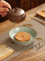 Ru kiln can be opened to raise pots dry tea table water storage Zen household tea table tray kung fu set pot holder