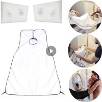 Male Beard Apron Razor Holder Man Bathroom Apron Hair Shave Beard Catcher Waterproof Floral Cloth Bathroom Cleaning Gift For Man Aprons