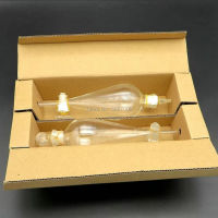 2pieces Lab 60ml glass pear-shaped Separating Conical Funnel With Glass Ground-in stop