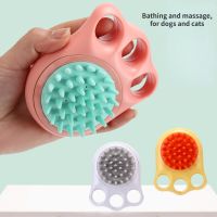 Cat Claw Shape Pet Dog Shampoo Massager Brush Cat Comb Grooming Scrubber Shower Brush for Bathing Hair Soft Clean Brushes Brushes  Combs