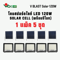 (แพ็ค120W) โคมไฟสปอตไลท์โซล่าเซลล์LED 120W โคมไฟพลังงานแสงอาทิตย์ (ควบคุมด้วยรีโมท) Spotlight Solar Cell LED 120W (Pack120W)