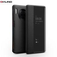 Qialino ปกหนังแท้มีสไตล์เหมาะสำหรับ Huawei Mate 30 Pro เคสแบบพับทบบางพิเศษหรูหราพร้อมช่องมองเห็นเหมาะสำหรับเคสโทรศัพท์ Huawei Mate30หัวเว่ย