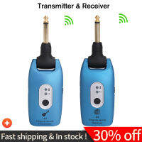 2.4G Wireless Mic Transmitter And Receiver Set ระบบกีตาร์ในตัว600MAH แบตเตอรี่แบบชาร์จไฟได้30M-50M ช่วงการส่ง