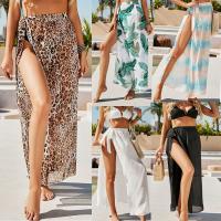 Summer Swimsuit Coverups for Women  Leopard Print Beach Holiday Chiffon Print Tie-dye Binding Beach Wrap Skirt Long&amp;Short Sarong Beach Bikini Wrap Sheer Short Skirt Scarf for Swimwear