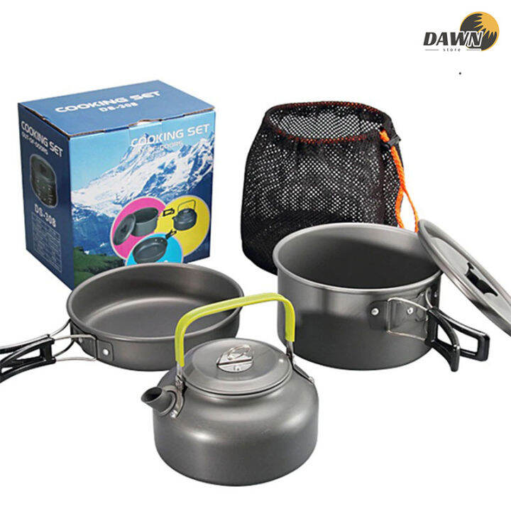 TechLife Outdoor camping pot set portable aluminum alloy cookware