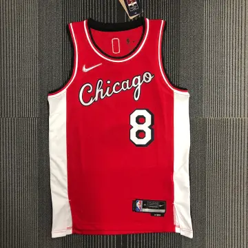 Nike Zach LaVine Chicago Bulls City Edition 75th NBA Swingman Jersey Red 44  M