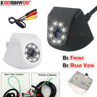 Koorinwoo ควบคุม8 LED ไฟสีขาวรถกล้องมองหลังด้านหน้าแบบเวบแคมกล้องด้านข้าง Night Vision ที่จอดรถสำหรับ Android วิทยุ