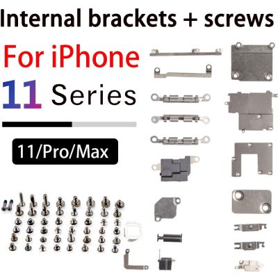 ชุดขายึดและสกรูโลหะภายในพร้อมสกรูด้านล่าง 2x สําหรับ iPhone 11 11Pro Max การเปลี่ยนชิ้นส่วนขนาดเล็กครบชุด
