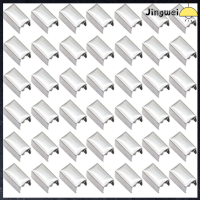 JINGWEI 200pcs 11x6mm ที่หนีบโลหะ เงินสีเงิน ปรับได้ปรับได้ ปลายจีบรัด แคลมป์รัด โลหะสำหรับตกแต่ง เงินจีบจีบ ทำเครื่องประดับ DIY