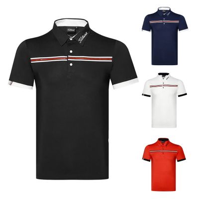 PXG1 Titleist W.ANGLE J.LINDEBERG XXIO Amazingcre Master Bunny❉  Amoi Golf mens outdoor sports short-sleeved quick-drying breathable perspiration polo shirt stretch jersey T-shirt