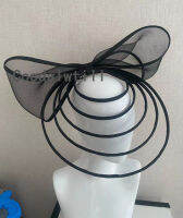 HotBig Fascinators หมวกสำหรับงานแต่งงานของผู้หญิงที่น่าตื่นตาตื่นใจ H Eadwear ด้วยโบว์สำหรับพรรค Kenducky รอยัล Asscot Pill หมวกกิ๊บเจ้าสาว