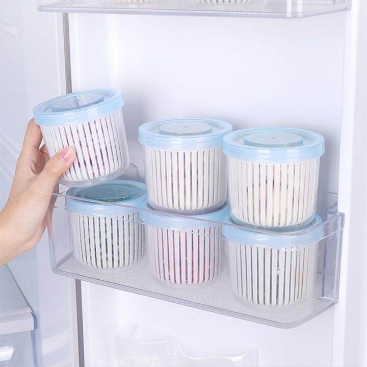 cc-1pc-refrigerator-organizer-round-storage-drain-sealed-ginger-garlic-food-crisper-debris