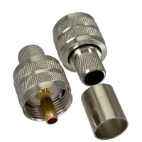 Connector PL259 UHF male plug pin crimp for RG8 LMR400 RG213 RG165 Cable RF COAXIAL