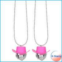 X-STARRY 2ชิ้นของตกแต่งบ้านแบบดิสโก้ Bling Cowgirl 2ชิ้นอุปกรณ์เสริมแบบแขวนกระจกรถเสื้อลายดิสโก้และคลื่นเสียงอุปกรณ์เสริมรถยนต์สีชมพู