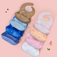 【DT】hot！ Baby Bibs Silicone Bib Infant Toddler Feeding Saliva Cartoon Adjustable Children Apron with Things