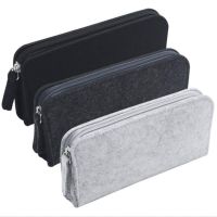 【CW】 Minimalist Felt Pencil Case Pencil Bag School Office Supplies Stationery Portable Soft Felt Cloth Pouch Makeup Bags Pencil Box