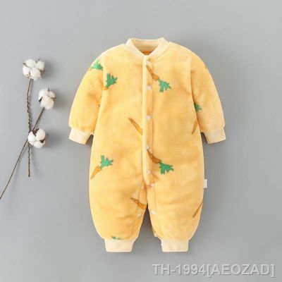 ™ Macacão de flanela pelúcia do bebê macacão recém-nascido menino e menina pijama infantil roupas infantis inverno 0-18m