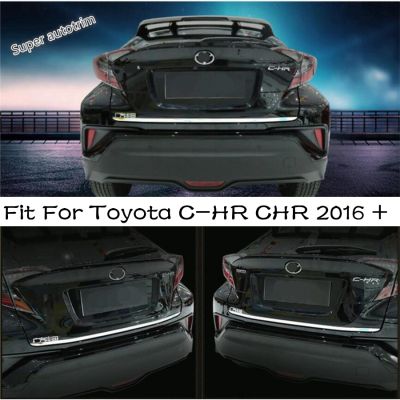 №▤✣ Lapetus Rear Trunk Cover Tailgate Trim Hatch Back Door Handle Molding Boot Garnish Strip Kit Fit For Toyota C-HR CHR 2016 - 2022