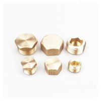 1pc Hexagonal Brass Copper Pipe Cap Plug BSPP 1/8 1/4 3/8 1/2 1 Female Male Fitting Connector Adapter