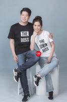 【Screen Everything】 เสื้อคู่ ถ่ายพรีเวดดิ้ง Im the boss &amp; Im the real boss | เสื้อคู่รัก เสื้อใส่เที่ยว cotton100%