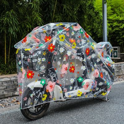 【LZ】 Protective Cover for Bicycle Motorcycle PEVA Material Transparent Cover Wind Rain Dust Proof Sun Proof Motorcycle Cover
